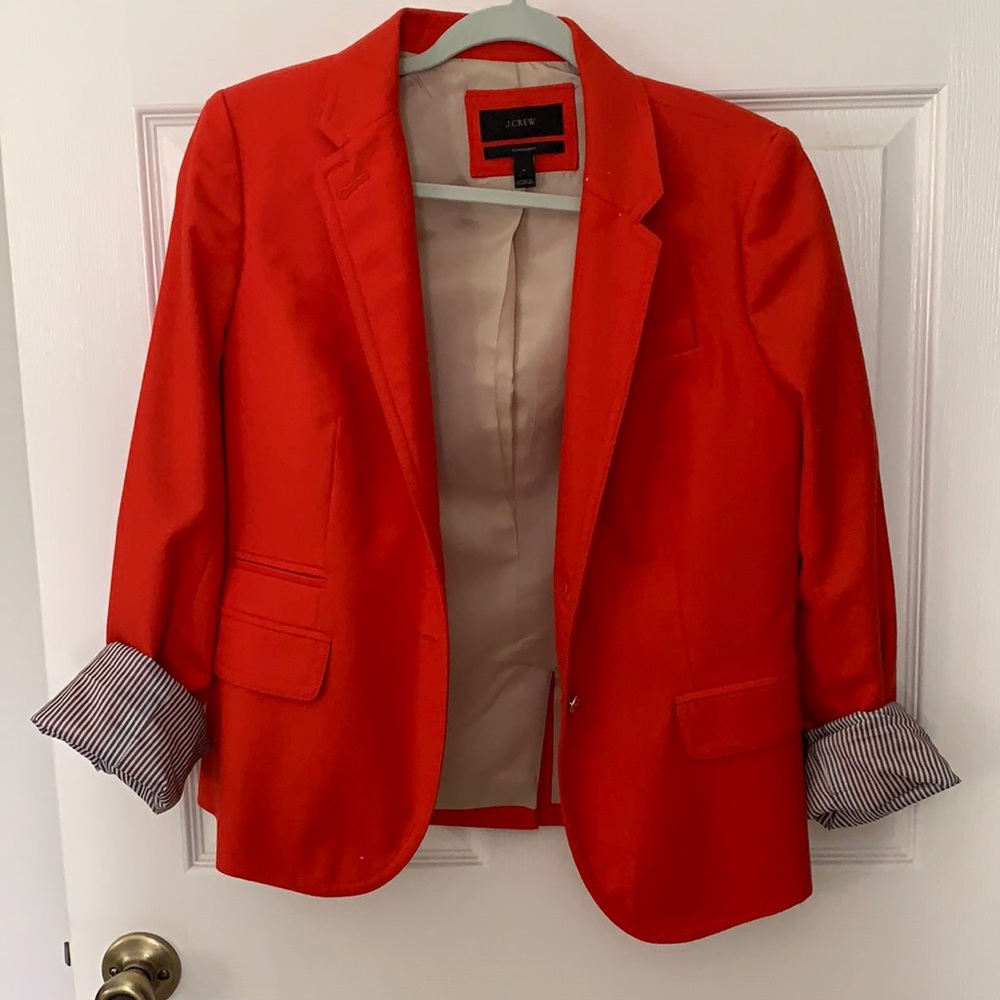 Orange jcrew blazer